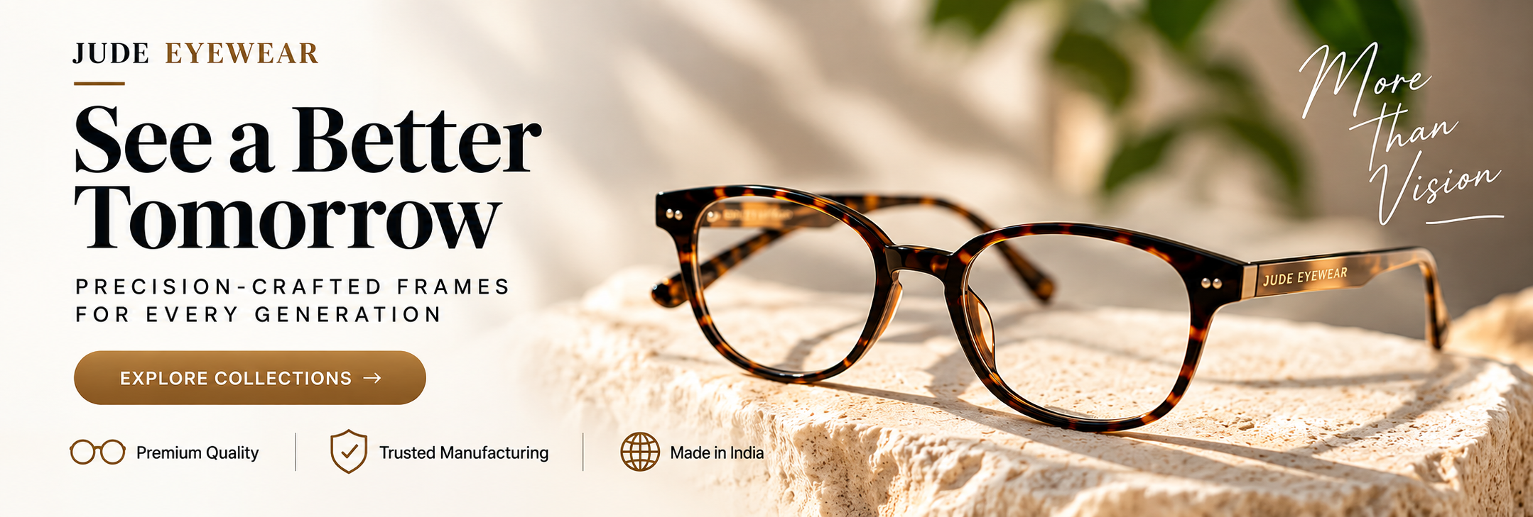 Jude Eyewear — See a Better Tomorrow. Precision-crafted frames for every generation.